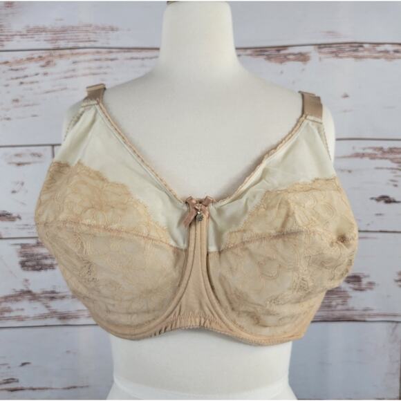 Wacoal Retro Chic Full Figure Underwire Bra Toast 44DDD 44F - Picture 1 of 6